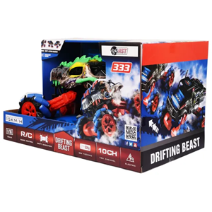 ماشین کنترلی Drifting Beast طرح دایناسور سبز و مشکی مقیاس 1:16_اسباب بازی